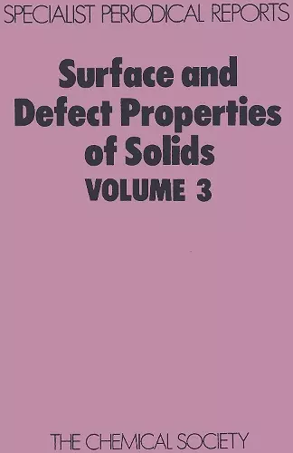 Surface and Defect Properties of Solids cover