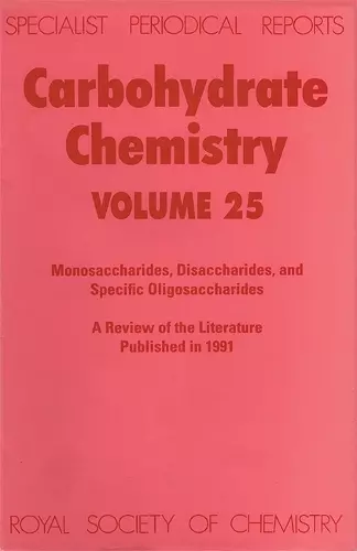 Carbohydrate Chemistry cover