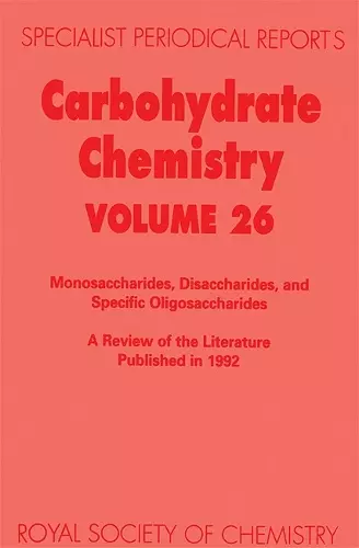 Carbohydrate Chemistry cover