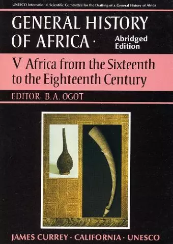 General History of Africa volume 5 [pbk abridged] cover