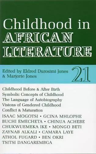 ALT 21 Childhood in African Literature cover