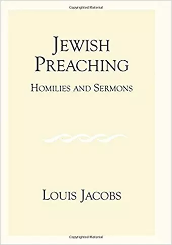 Jewish Preaching cover