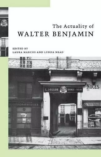 The Actuality of Walter Benjamin cover