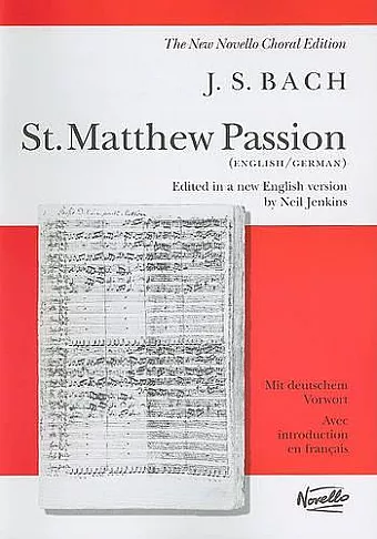 St. Matthew Passion cover