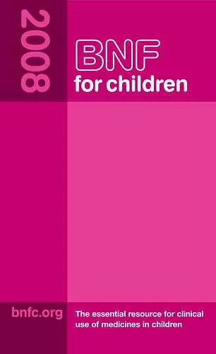 BNF for Children (BNFC) 2008 cover