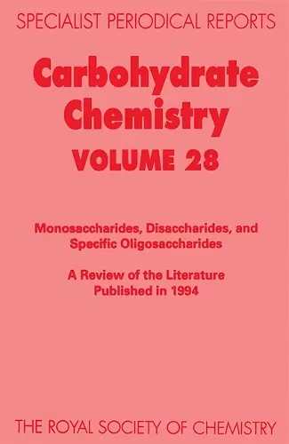 Carbohydrate Chemistry cover