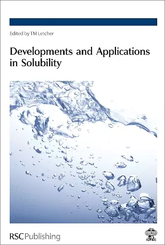 Developments and Applications in Solubility cover