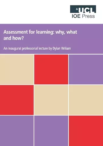Assessment for learning cover