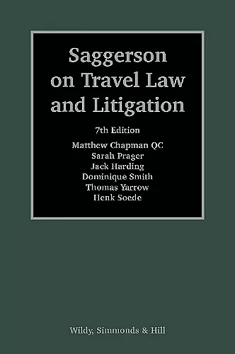 Saggerson on Travel Law and Litigation cover