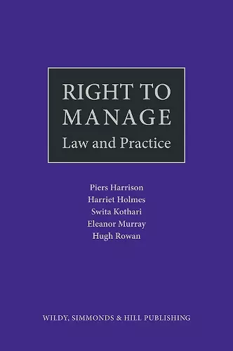 Right to Manage: Law and Practice cover