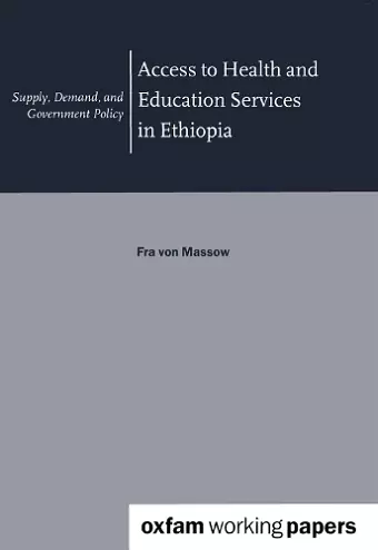 Access to Health and Education Services in Ethiopia cover