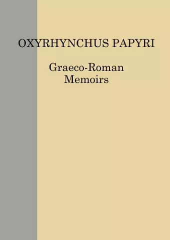 The Oxyrhynchus Papyri vol. LXXXVI cover