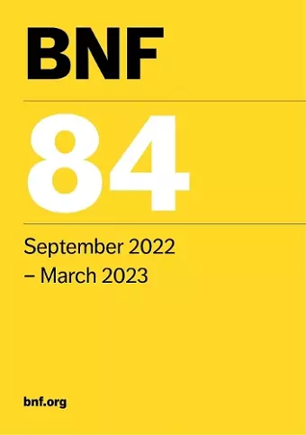 BNF 84 (British National Formulary) September 2022 cover