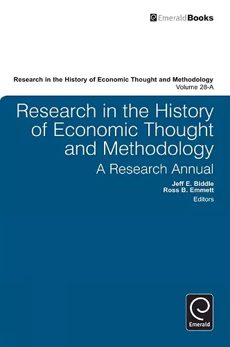 Research in the History of Economic Thought and Methodology cover