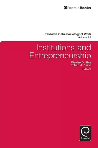 Institutions and Entrepreneurship cover