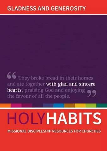 Holy Habits: Gladness and Generosity cover