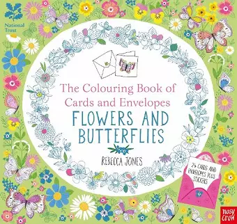 National Trust: The Colouring Book of Cards and Envelopes - Flowers and Butterflies cover