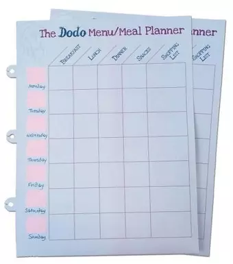 Dodo Pad Weekly Wipe-Clean Menu / Meal Planner cover