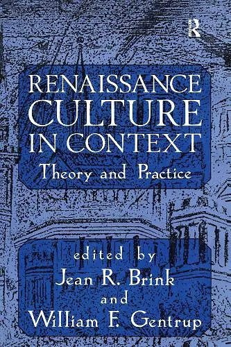 Renaissance Culture in Context cover