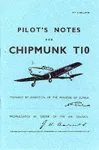 Chipmunk T10 Pilot's Notes cover