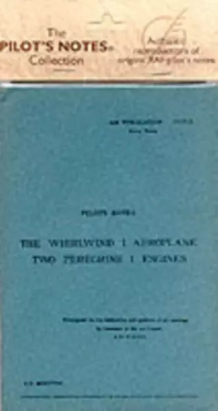 Whirlwind I Pilot's Notes cover