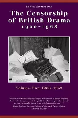 The Censorship of British Drama 1900-1968 Volume 2 cover