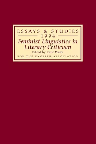 Feminist Linguistics in Literary Criticism cover