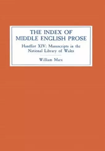 The Index of Middle English Prose cover