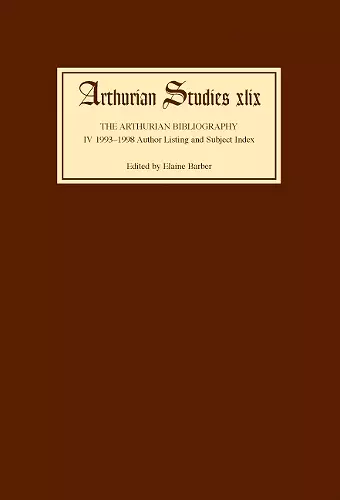 Arthurian Bibliography IV cover