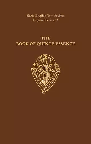 Book of Quinte Essence Sloane MS 73 cover