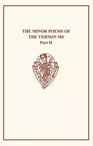 Minor Poems of the Vernon MS Vol II cover