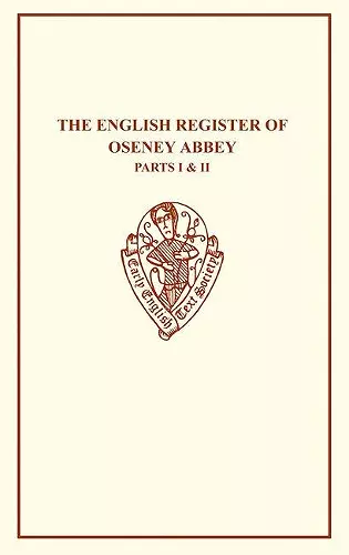 English Register of Oseney Abbey Vols I and II cover