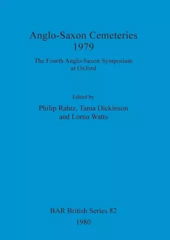 Anglo-Saxon cemeteries 1979 cover