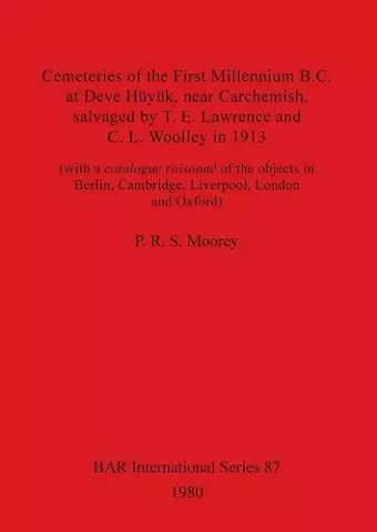 Cemeteries of the First Millennium B.C.at Deve Huyuk cover