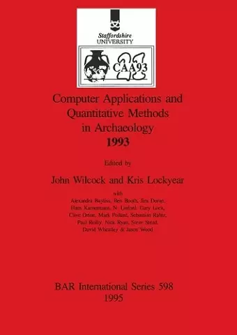 Computer applications and quantitative methods in archaeology 1993 cover