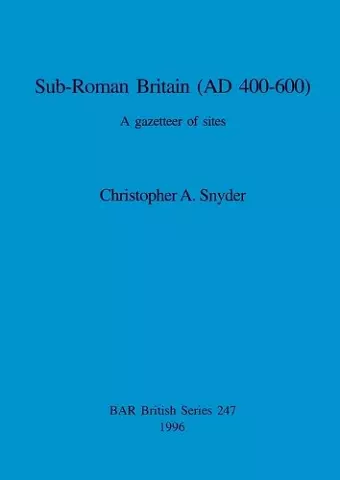 Sub-Roman Britain (AD 400-600) cover