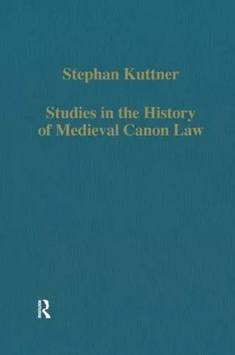 Studies in the History of Medieval Canon Law cover