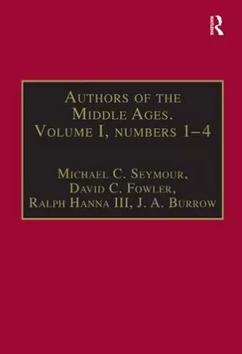 Authors of the Middle Ages. Volume I, Nos 1–4 cover