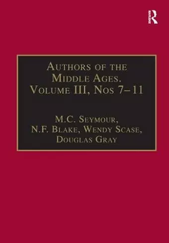 Authors of the Middle Ages, Volume III, Nos 7–11 cover