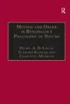 Method and Order in Renaissance Philosophy of Nature cover