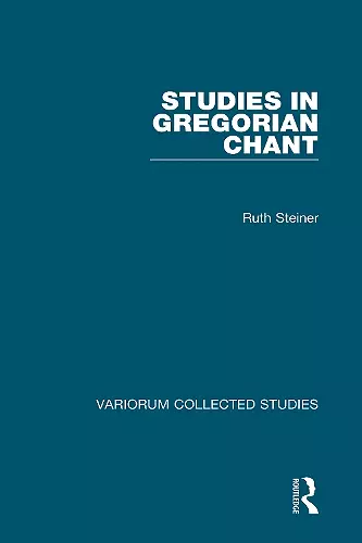 Studies in Gregorian Chant cover