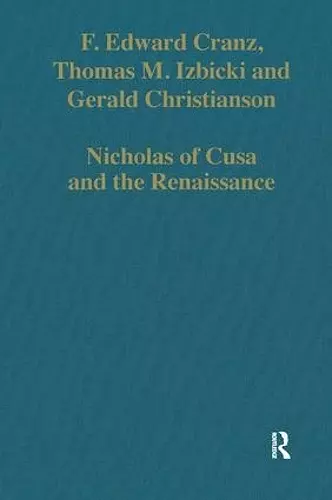 Nicholas of Cusa and the Renaissance cover