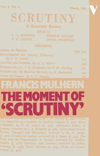 The Moment of "Scrutiny" cover