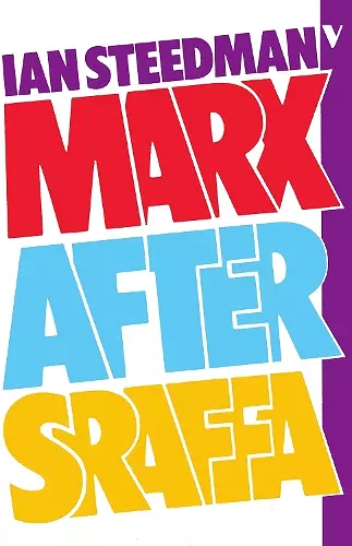 Marx After Sraffa cover