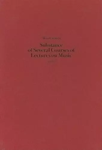 Substance of Several Courses of Lectures on Music (1831) cover