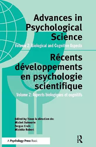 Advances in Psychological Science, Volume 2 cover