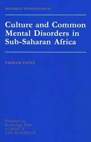 Culture And Common Mental Disorders In Sub-Saharan Africa cover