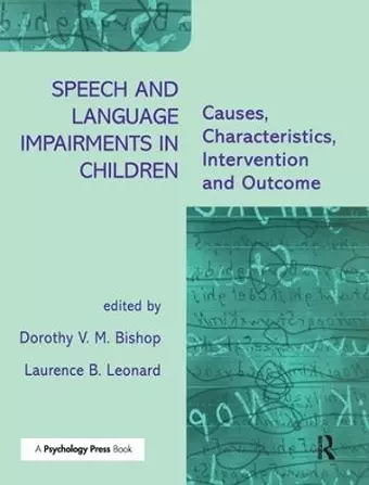 Speech and Language Impairments in Children cover