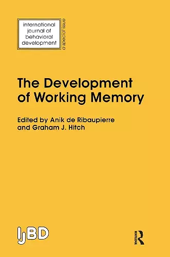 The Development of Working Memory cover