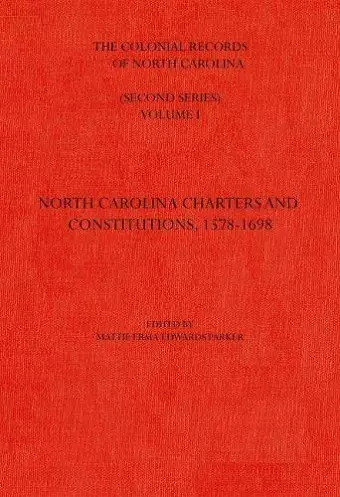 The Colonial Records of North Carolina, Volume 1 cover